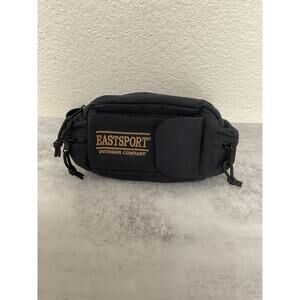 Vtg Eastsport Outdoor Co Black Fanny Pack Waist Belt Shoulder Bag Adjustable